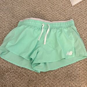 New Balance Women's Light Green Athletic Shorts